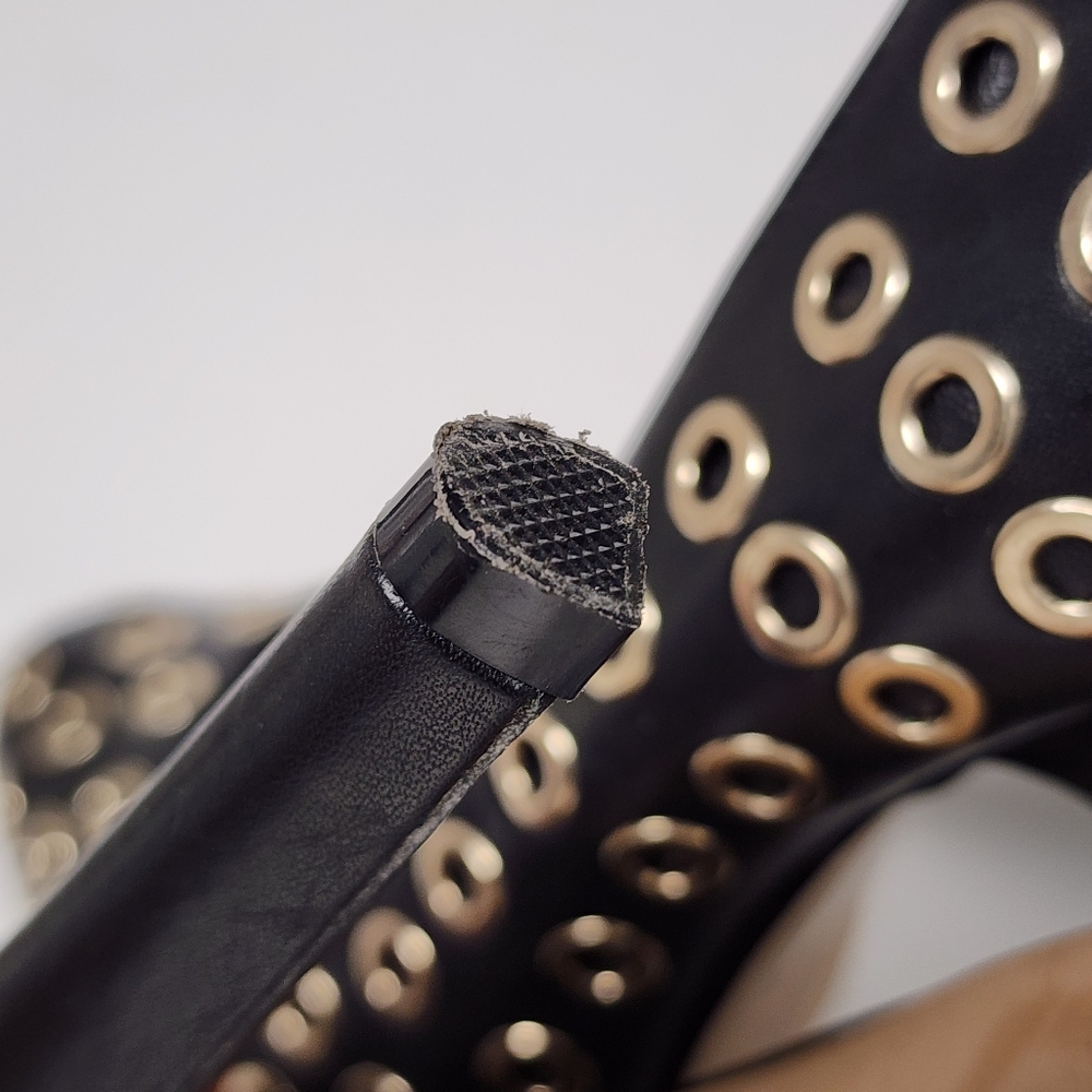 ALDO Womens shoes BLACK with GOLD RIVETING /STUDS    7 - Picture 4 of 12